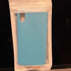 NWT iPhone XR PHONE CASE Rubbrrized light sky blue-just got new phone,that’s all